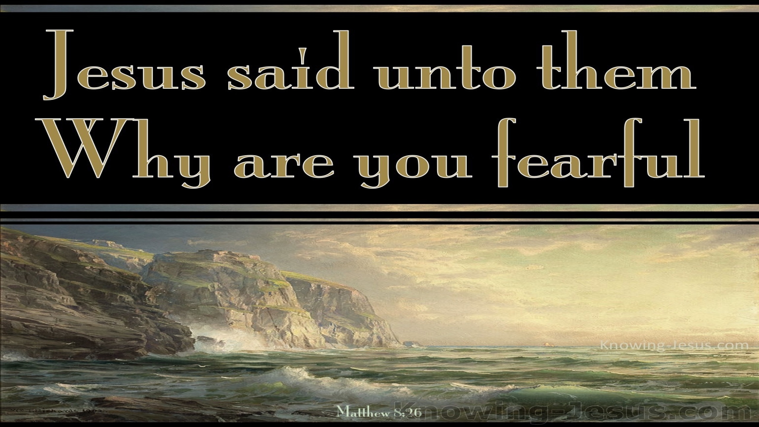 Matthew 8:26 Why are You Fearful (brown)